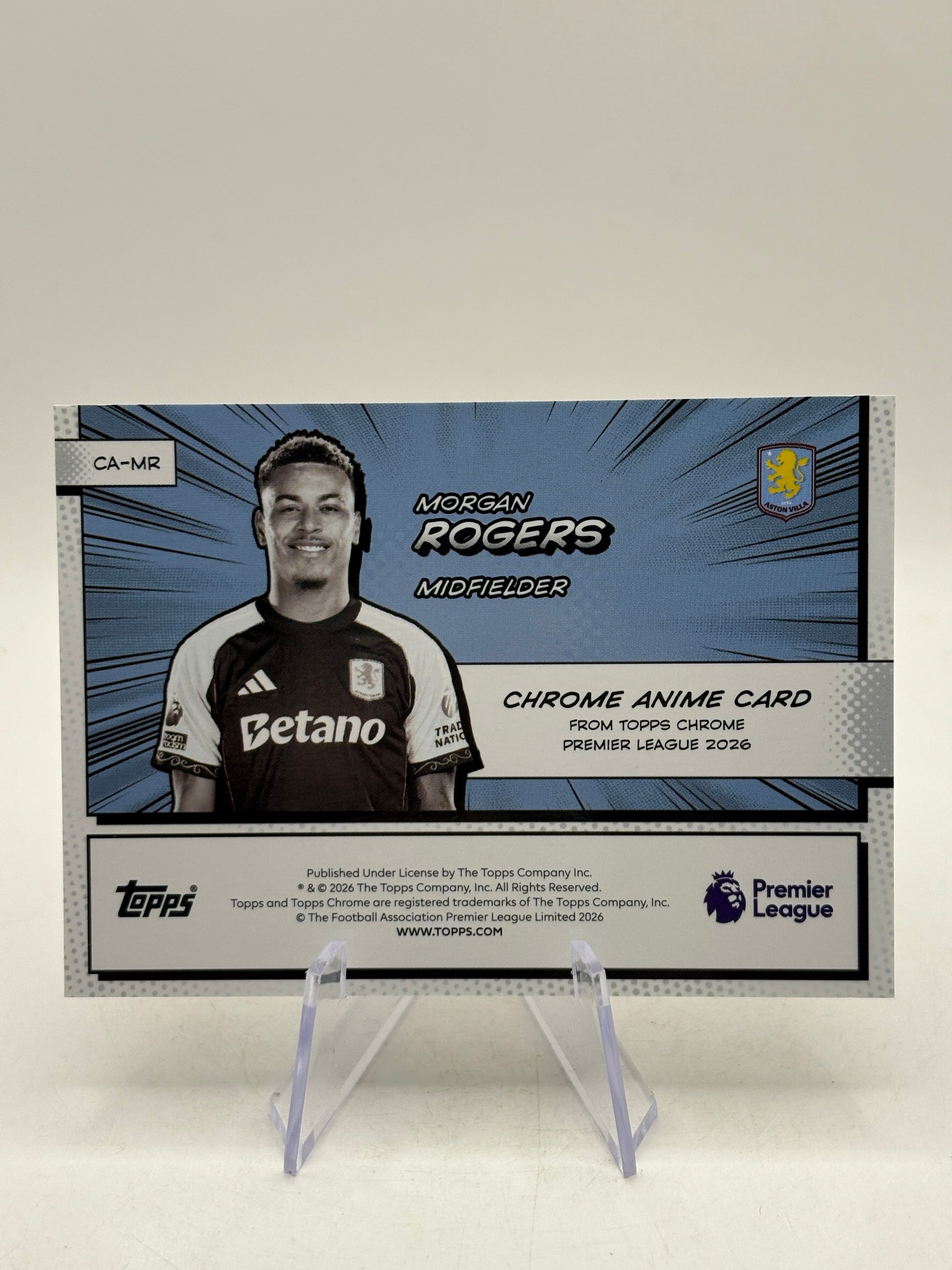 2025-26 Topps Chrome Premier League #CA-MR Morgan Rogers Chrome Anime Manga image 4 image 4