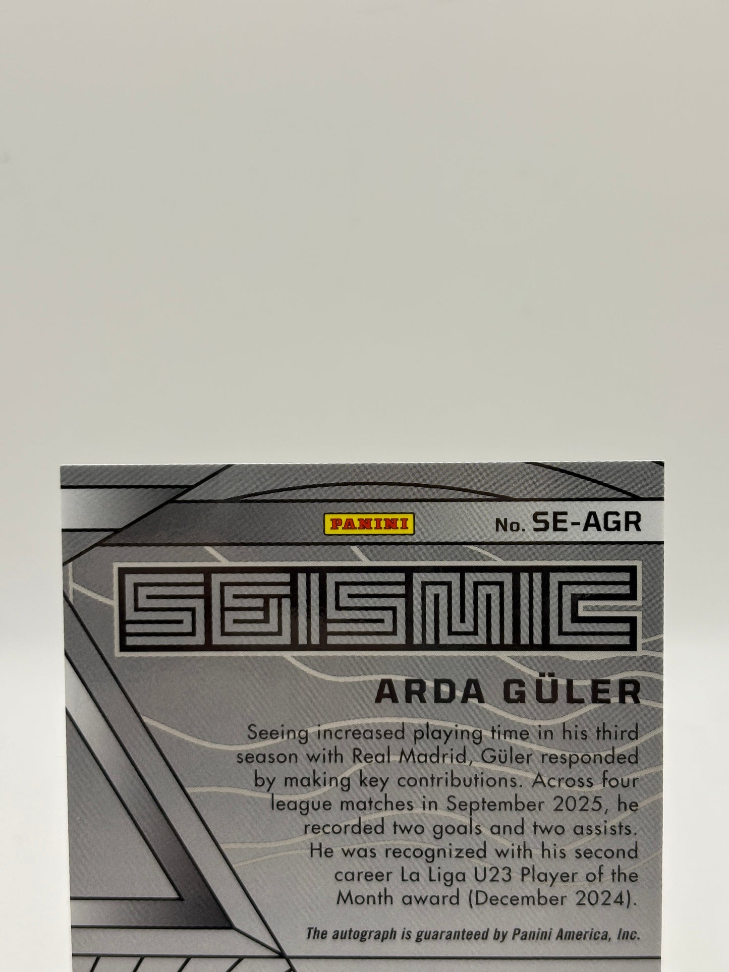2025-26 Panini Obsidian Soccer - #SE-AGR Arda Guler Auto 081/199 image 3