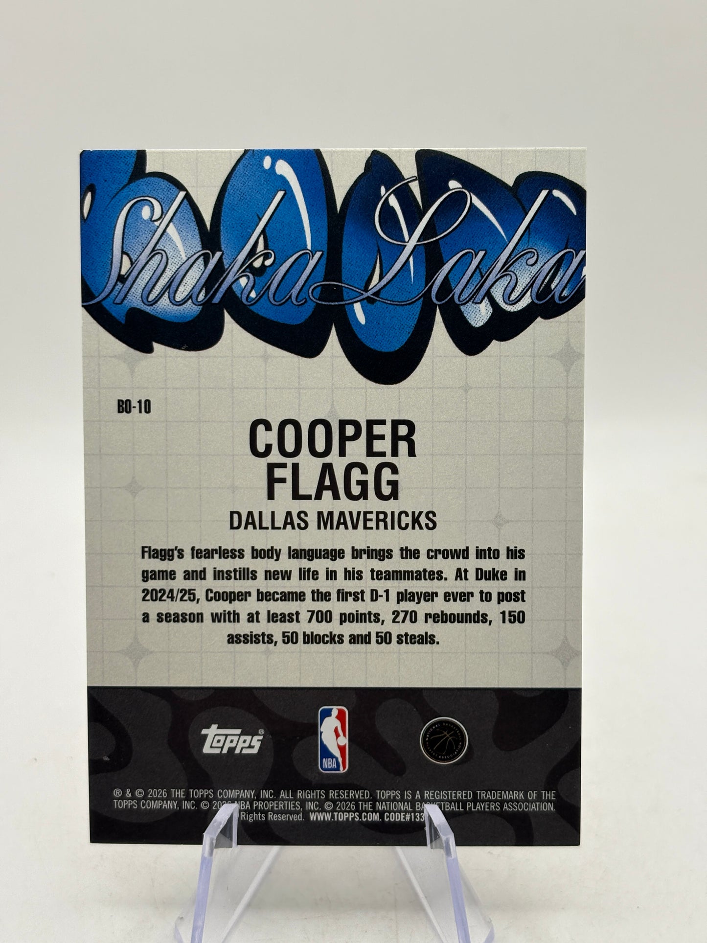 2025-26 Topps NBA Hoops - Cooper Flagg #BO-10 Shaka Laka Case Hit image 6