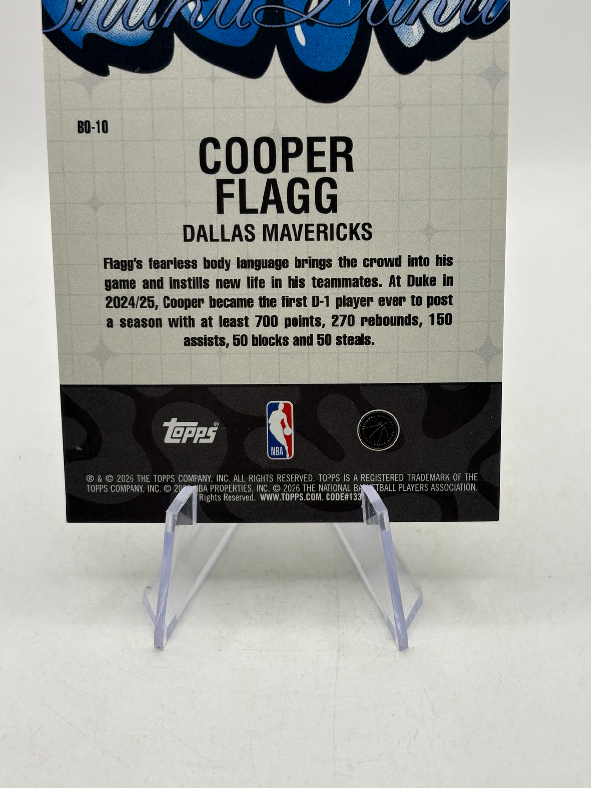 2025-26 Topps NBA Hoops - Cooper Flagg #BO-10 Shaka Laka Case Hit image 8 image 8