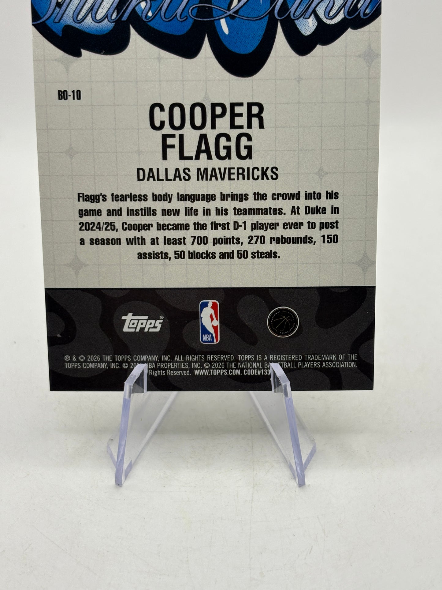 2025-26 Topps NBA Hoops - Cooper Flagg #BO-10 Shaka Laka Case Hit image 8