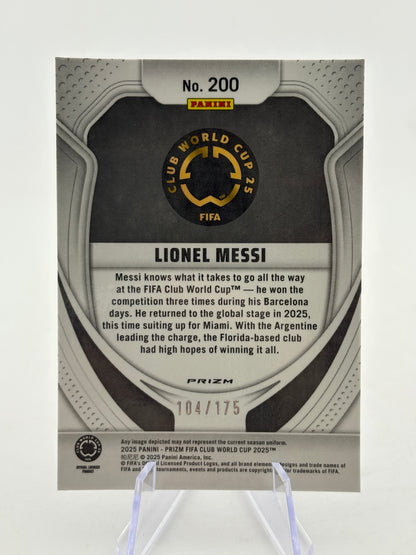 2025 Panini Prizm Fifa Club World Cup - Lionel Messi Blue Ice 104/175 #200 FRENLY BRICKS - Open 7 Days