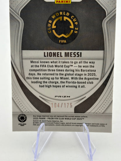 2025 Panini Prizm Fifa Club World Cup - Lionel Messi Blue Ice 104/175 #200 FRENLY BRICKS - Open 7 Days