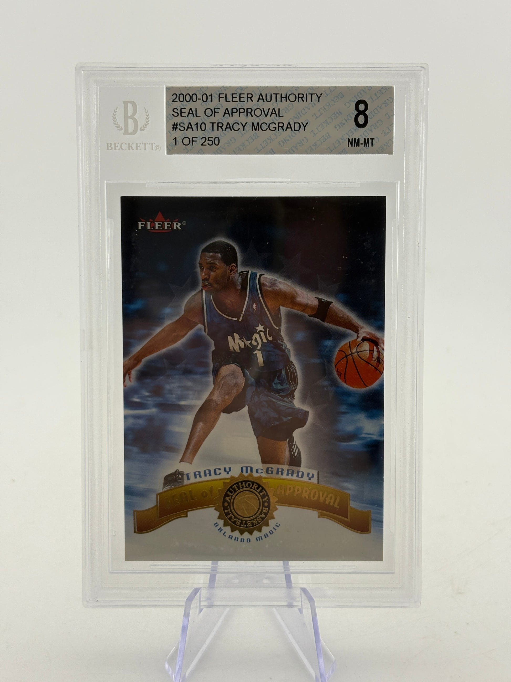 2000-01 Fleer Authority #SA10 Tracy Mcgrady 221/250 BGS 10 FRENLY BRICKS - Open 7 Days image 1
