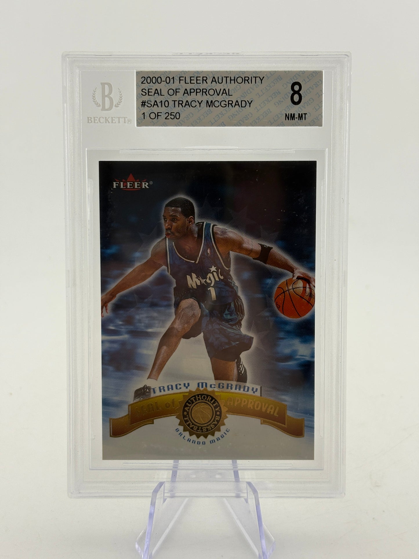 2000-01 Fleer Authority #SA10 Tracy Mcgrady 221/250 BGS 10 FRENLY BRICKS - Open 7 Days