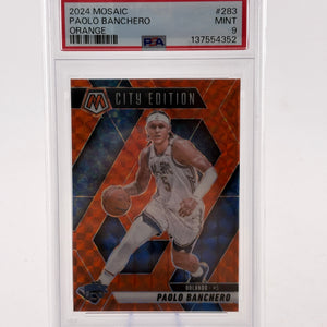 2024 Mosaic #283 Paolo Banchero /249 Orange City Edition PSA 9 FRENLY BRICKS - Open 7 Days
