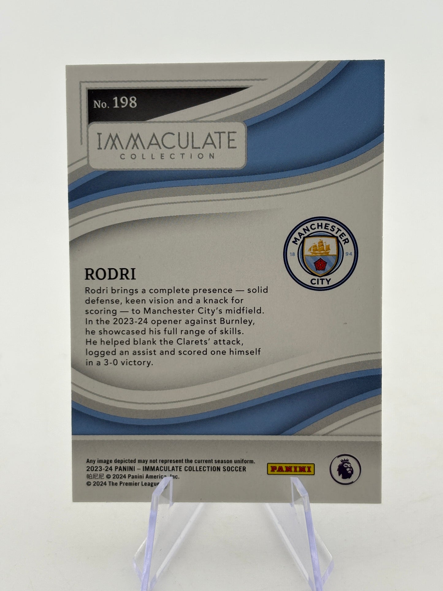 2023-24 Panini Immaculate Soccer - Rodri 18/60 #198 FRENLY BRICKS - Open 7 Days