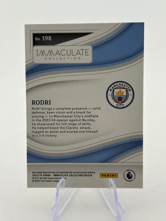 2023-24 Panini Immaculate Soccer - Rodri 18/60 #198 FRENLY BRICKS - Open 7 Days
