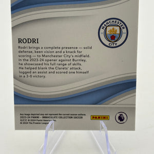 2023-24 Panini Immaculate Soccer - Rodri 18/60 #198 FRENLY BRICKS - Open 7 Days