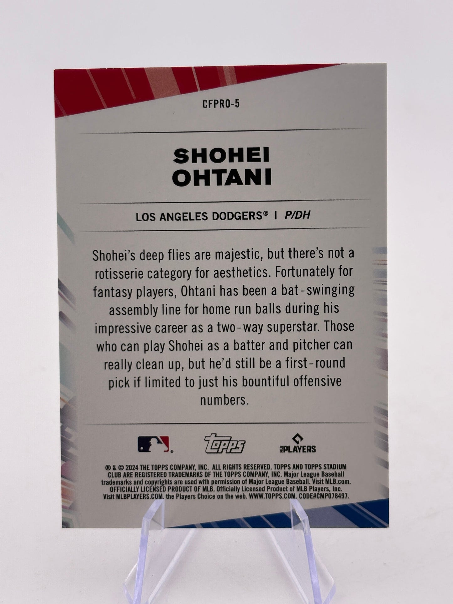 2024 Topps Stadium Club - #CFPRO-5 Shohei Ohtani Cheif Fantasy FRENLY BRICKS - Open 7 Days