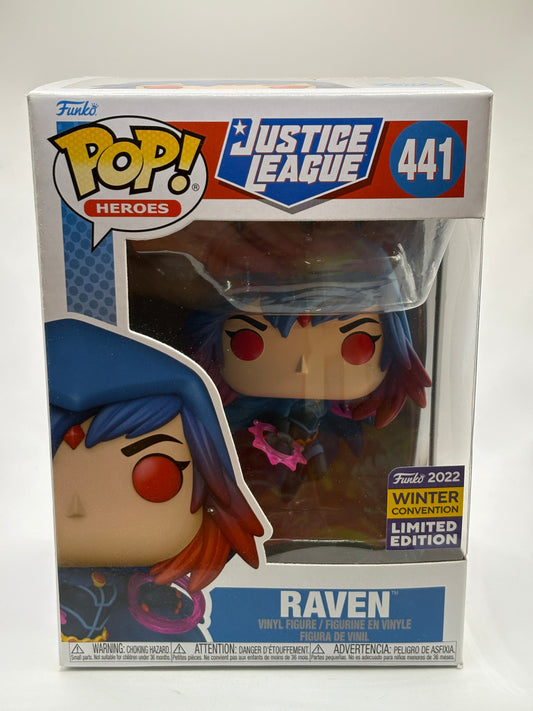 Funko POP! Heroes Justice League #441 Raven 2022 Winter Convention FRENLY BRICKS - Open 7 Days