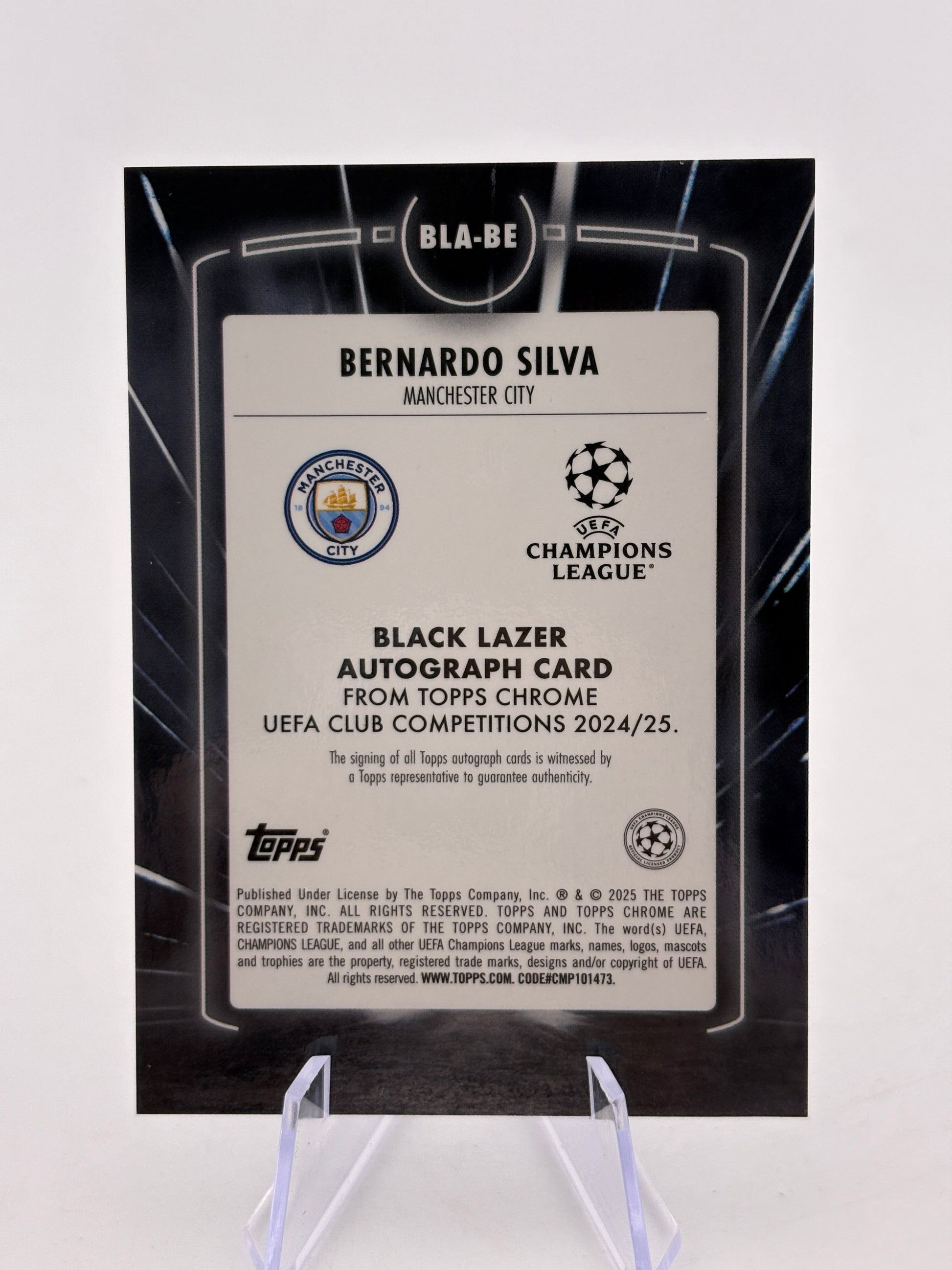 2025 Topps Chrome - Bernado Silva Auto #BLA-BE Black Lazer FRENLY BRICKS - Open 7 Days