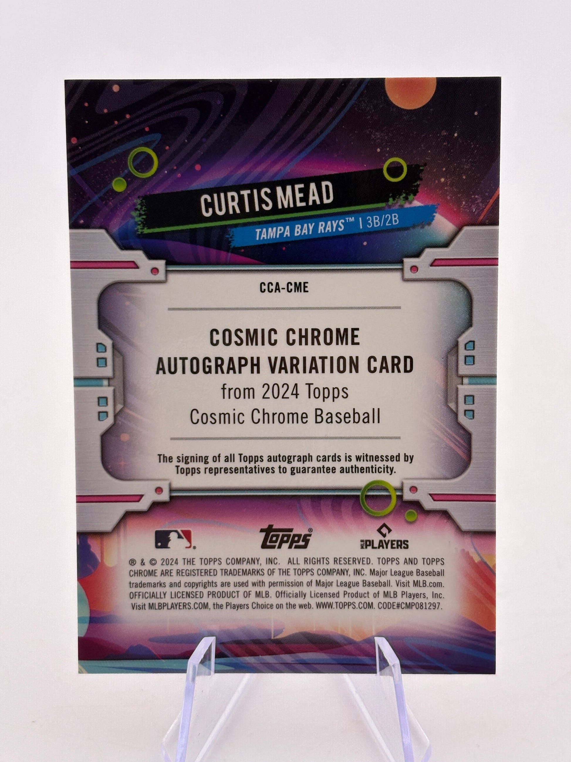 2024 Topps Cosmic Chrome Baseball - Curtis Mead Auto /25 Rookie Auto FRENLY BRICKS - Open 7 Days image 2