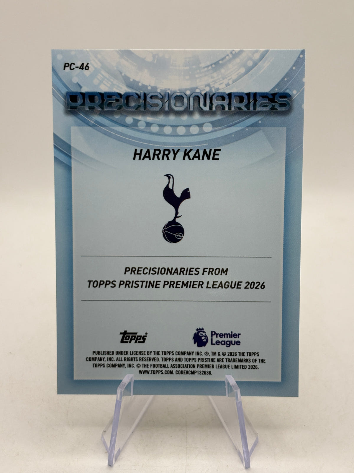 2026 Topps Pristine Premier League PC-46 Harry Kane Precisionaries, photo 2 image 2