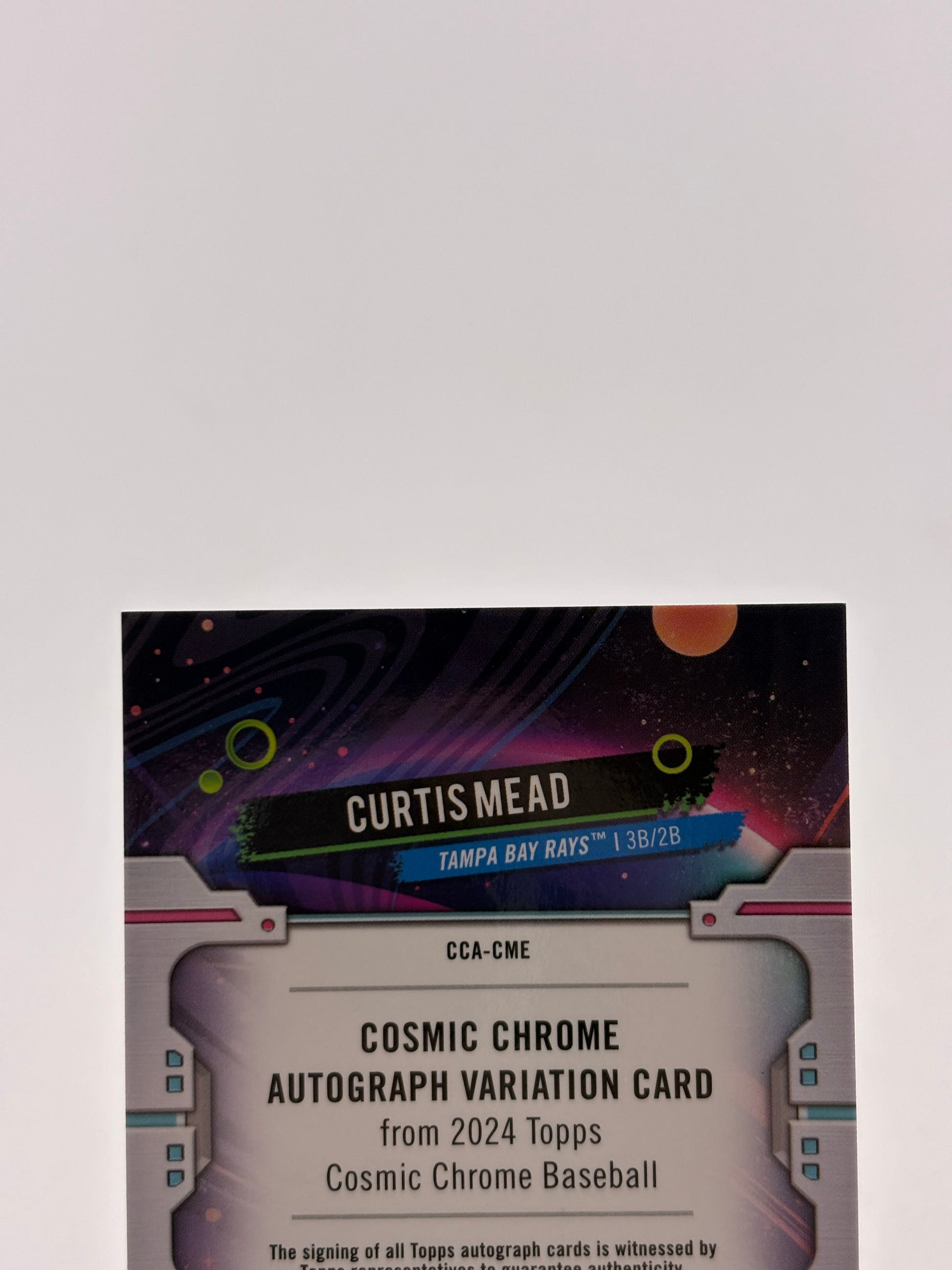 2024 Topps Cosmic Chrome Baseball - Curtis Mead Auto /25 Rookie Auto FRENLY BRICKS - Open 7 Days image 3