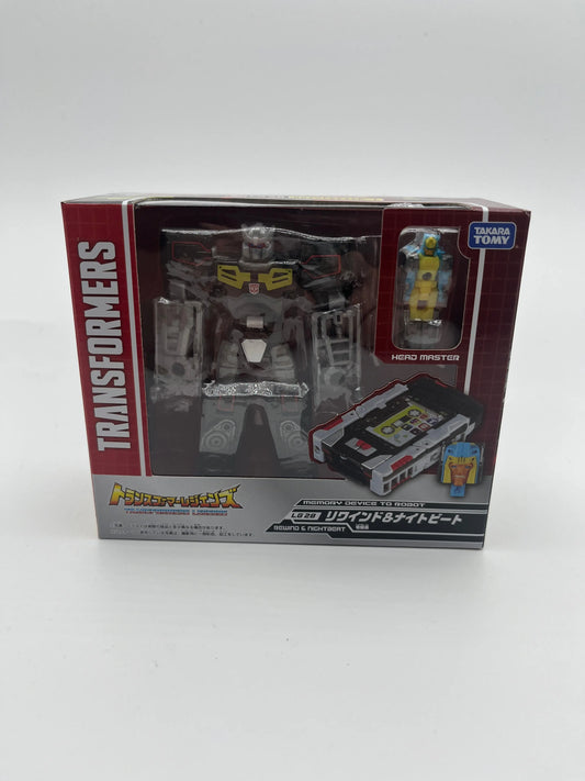 Genuine Takara Transformer Legend LG28 REWIND+NIGHTBEAT Titan Return Headmaster FRENLY BRICKS - Open 7 Days
