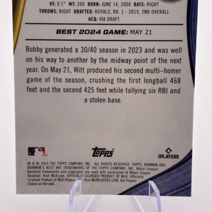 2024 Bowman's Best - Bobby Witt Jr. #30 Gold Refractor /50 FRENLY BRICKS - Open 7 Days