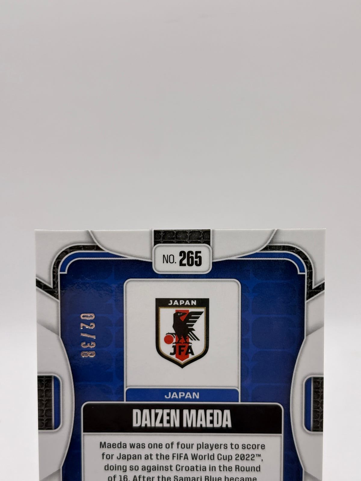 2026 Panini Fifa World Cup 26 #265 Daizen Maeda 02/38 Choice Blue, photo 3 image 3