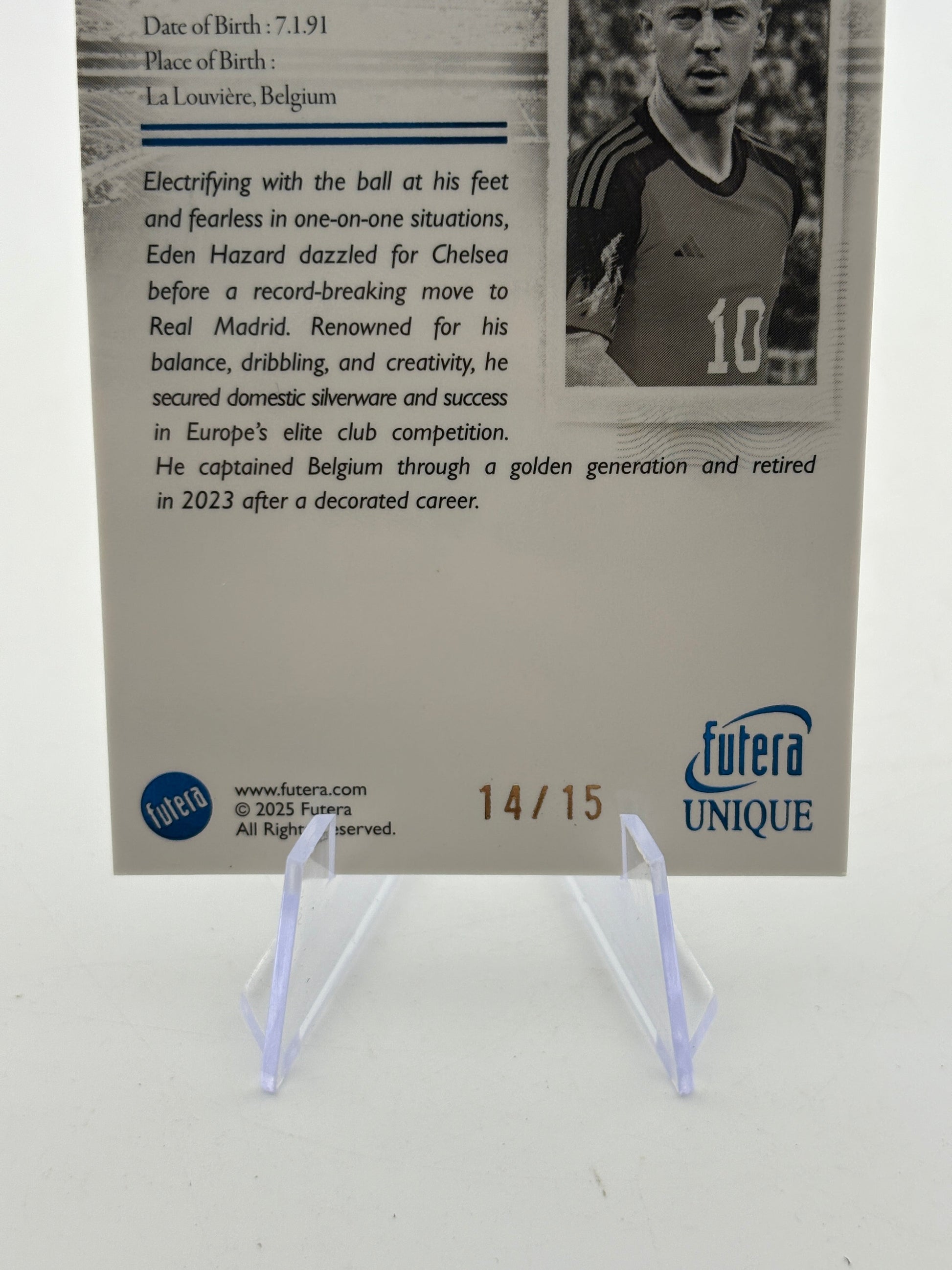 2025 Futera Unique - The Greats #106 Eden Hazard 14/15 FRENLY BRICKS - Open 7 Days