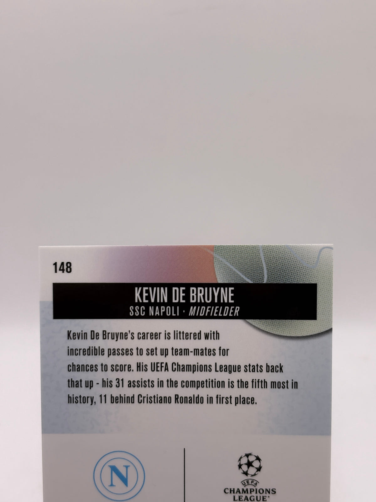 2025-26 Topps Finest UEFA - Kevin De Bruyne Hologlow SP 20/50, photo 3 image 3