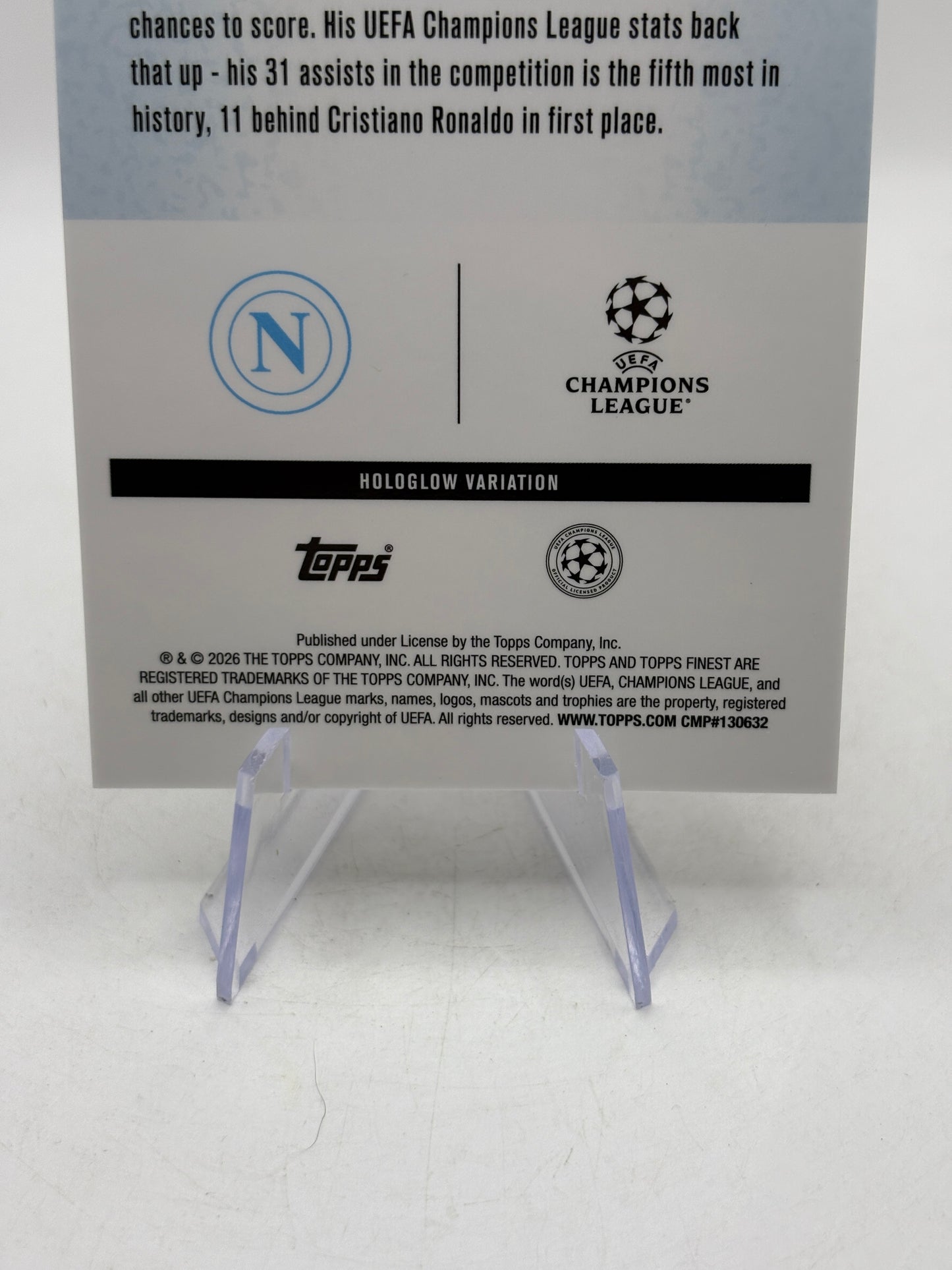 2025-26 Topps Finest UEFA - Kevin De Bruyne Hologlow SP 20/50