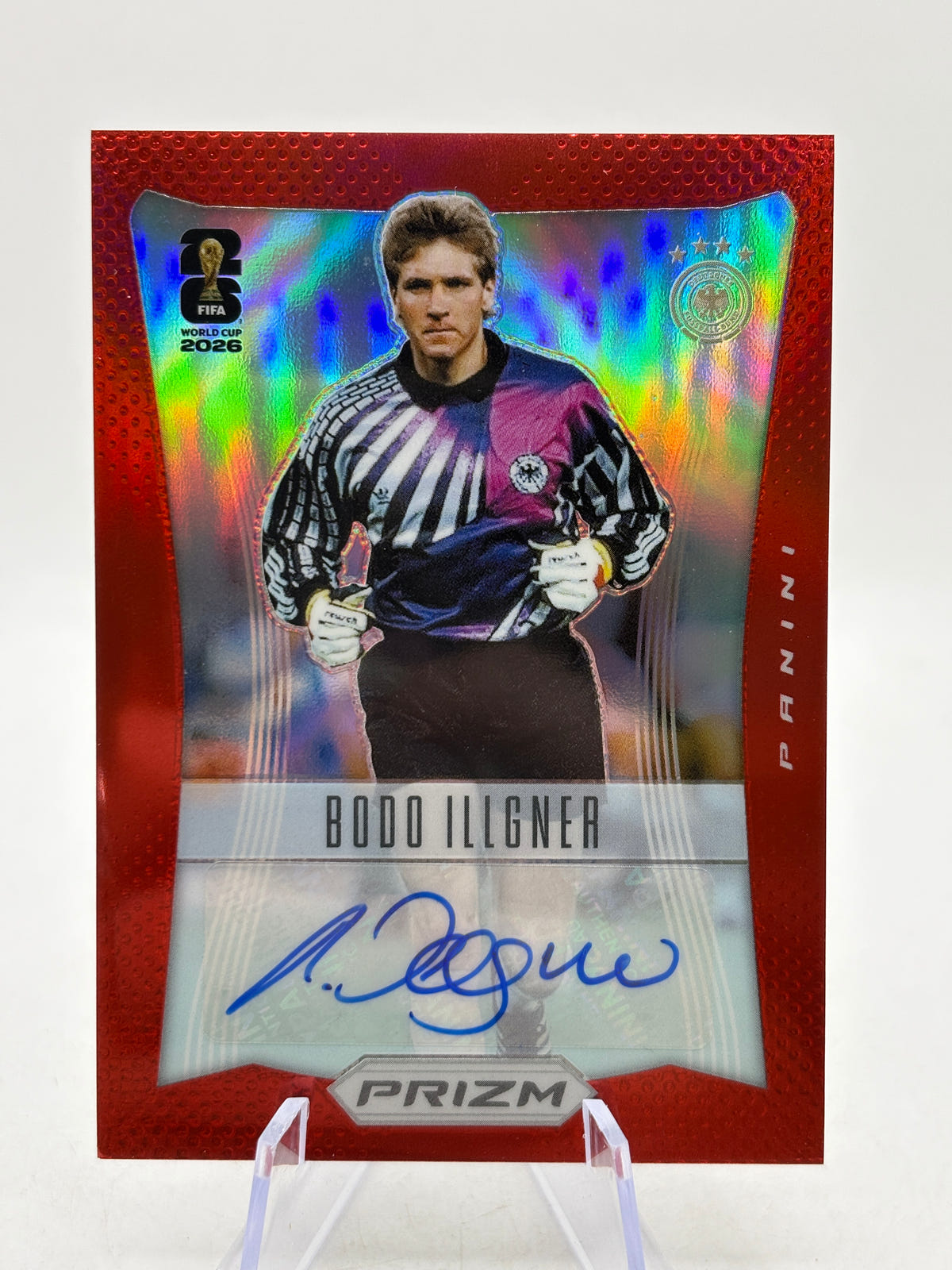 2026 Panini Fifa World Cup 2026 - #12-BI Bodo Illgner Auto Red 44/99 image 1
