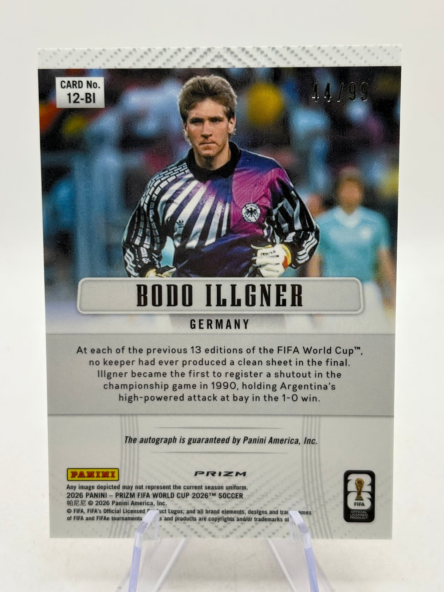 2026 Panini Fifa World Cup 2026 - #12-BI Bodo Illgner Auto Red 44/99