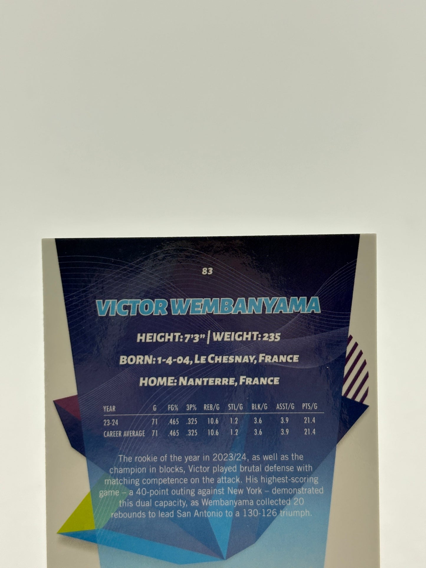 2024-25 Topps Finest - Victor Wembanyama 144/200 Purple FRENLY BRICKS - Open 7 Days