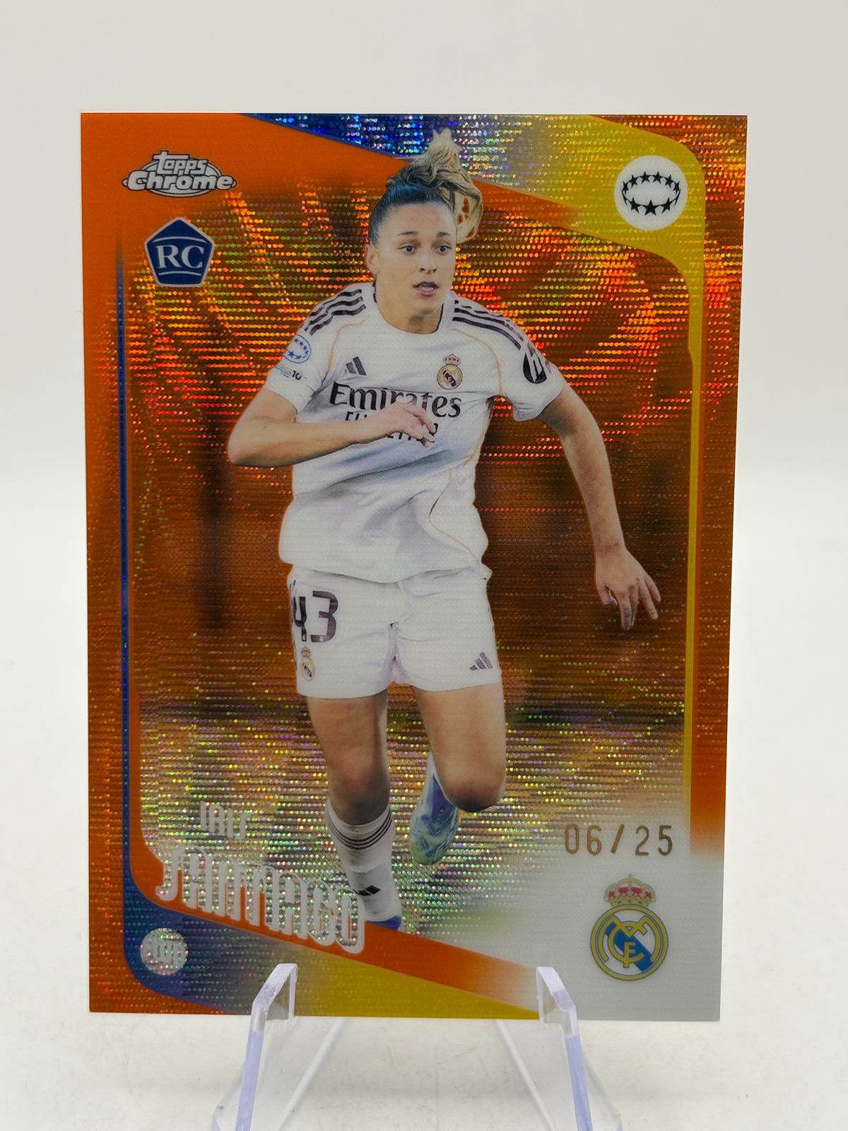 2026 Topps Womens Champions League #93 Iris Santiago Orange Wave /25 image 1