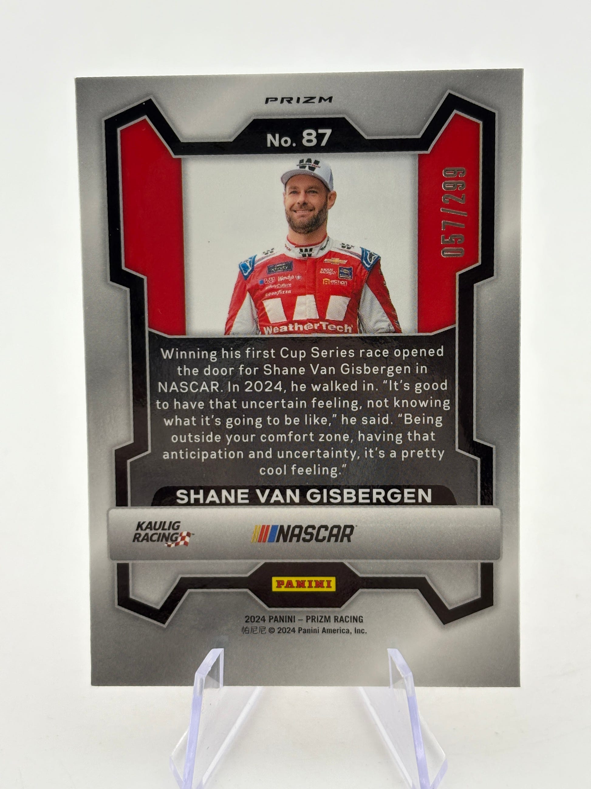 2024 Panini Prizm Racing - Shane Van Gisbergen Red /299 FRENLY BRICKS - Open 7 Days image 2