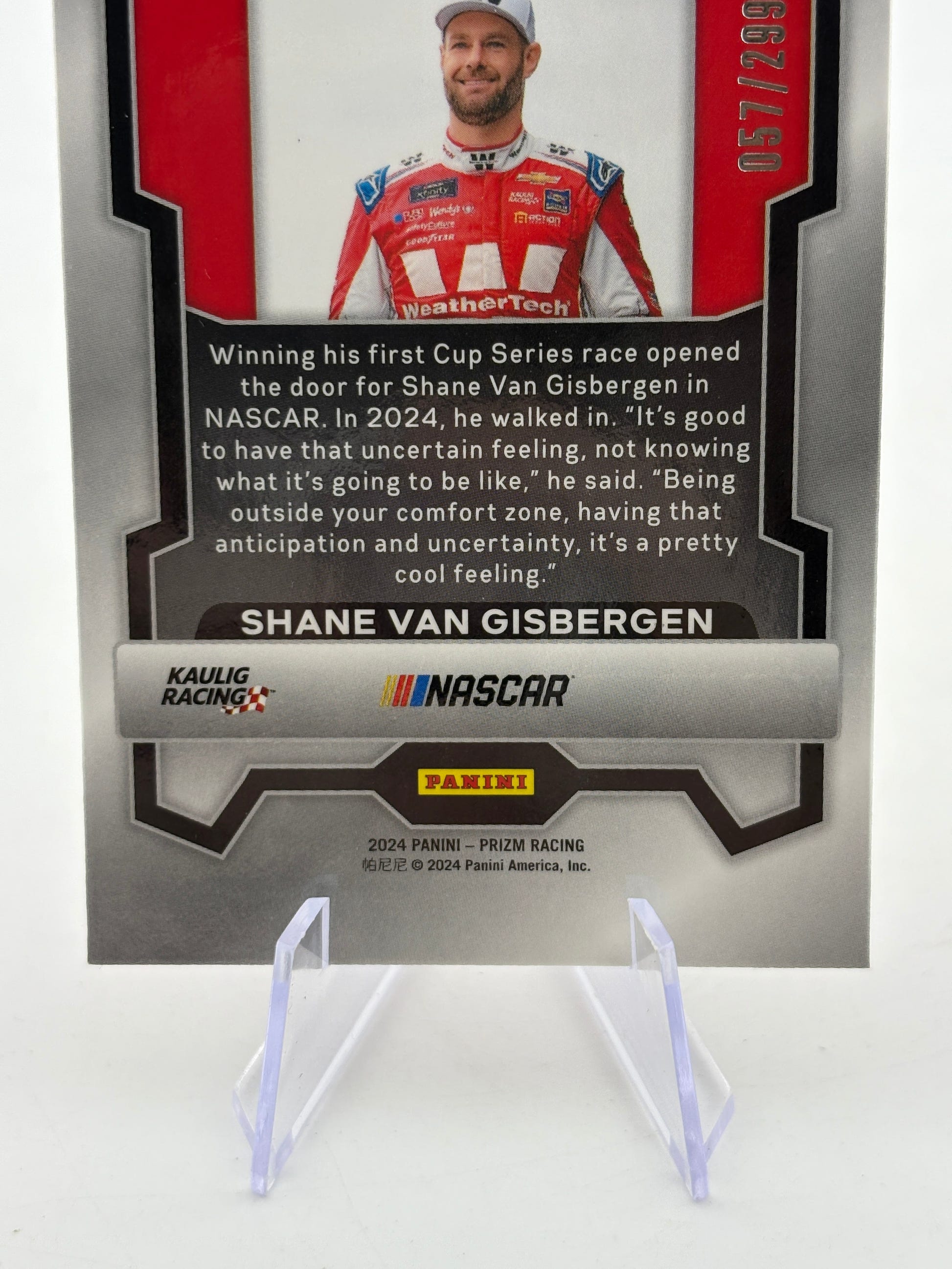 2024 Panini Prizm Racing - Shane Van Gisbergen Red /299 FRENLY BRICKS - Open 7 Days image 4