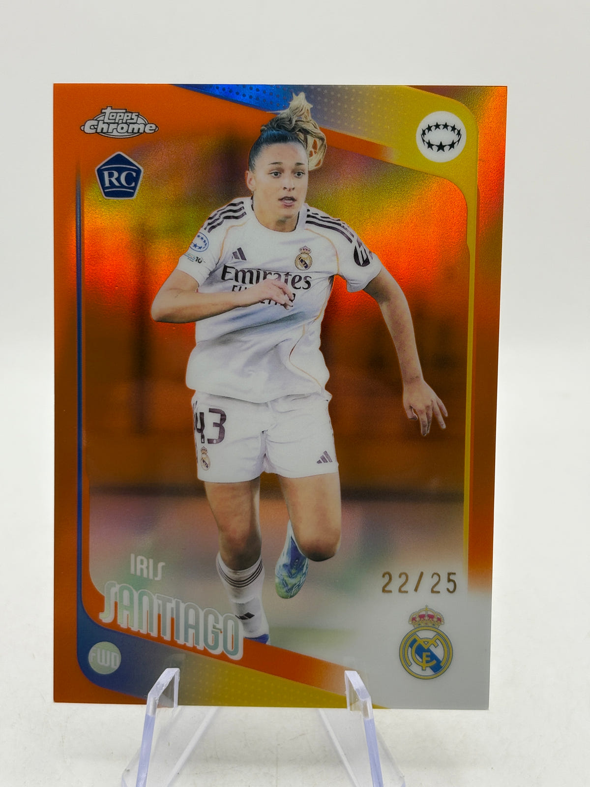2026 Topps Womens Champions League #93 Iris Santiago Orange Refractor /25 image 1
