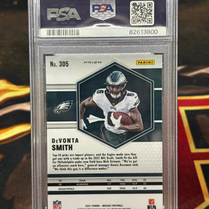 DEVONTA SMITH 2021 PANINI MOSAIC #305 ROOKIE CAMO PINK PSA 9 EAGLES FRENLY BRICKS - Open 7 Days