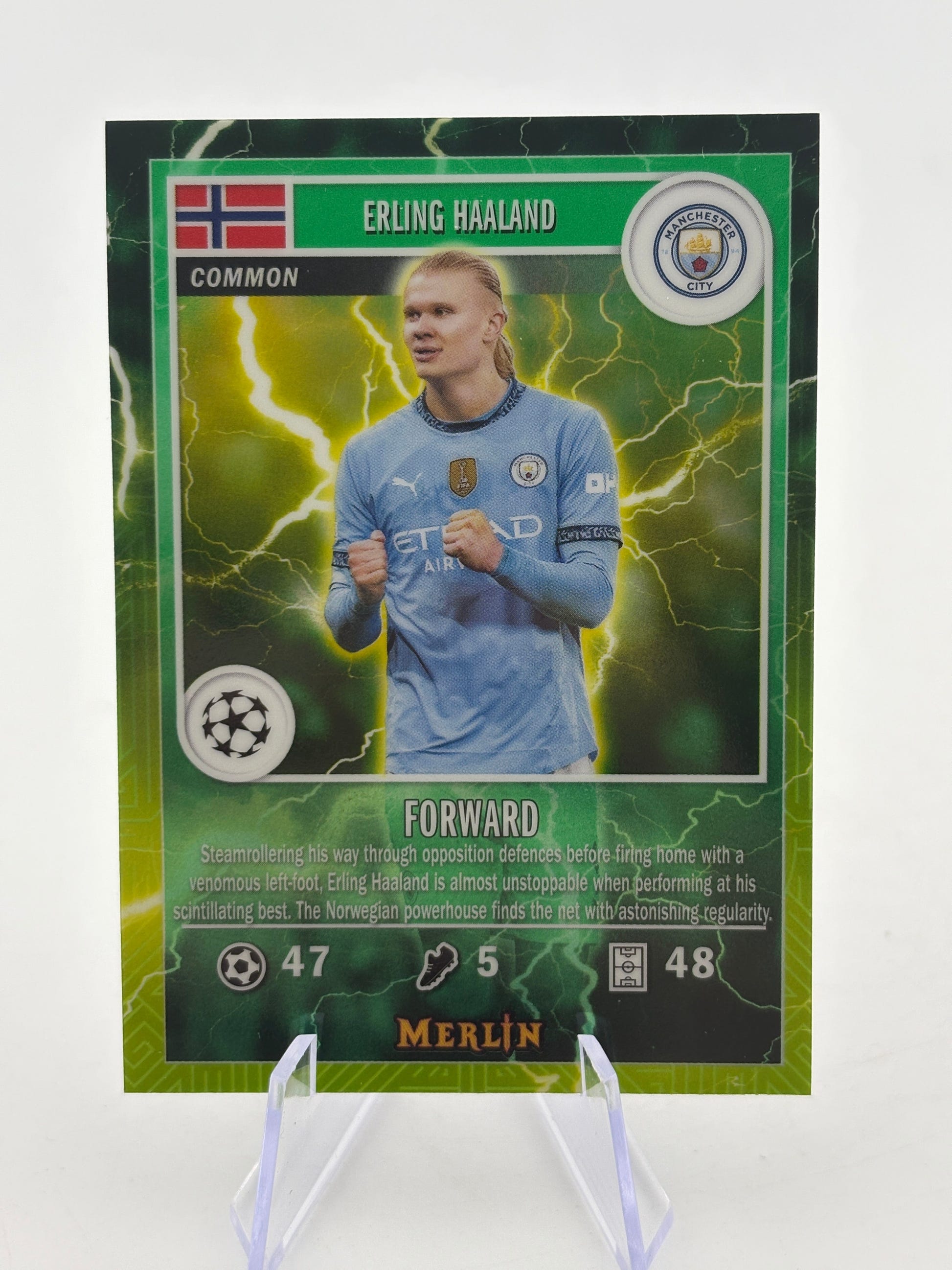 2024-25 Topps Merlin MG-27 Erling Haaland Green FRENLY BRICKS - Open 7 Days image 1