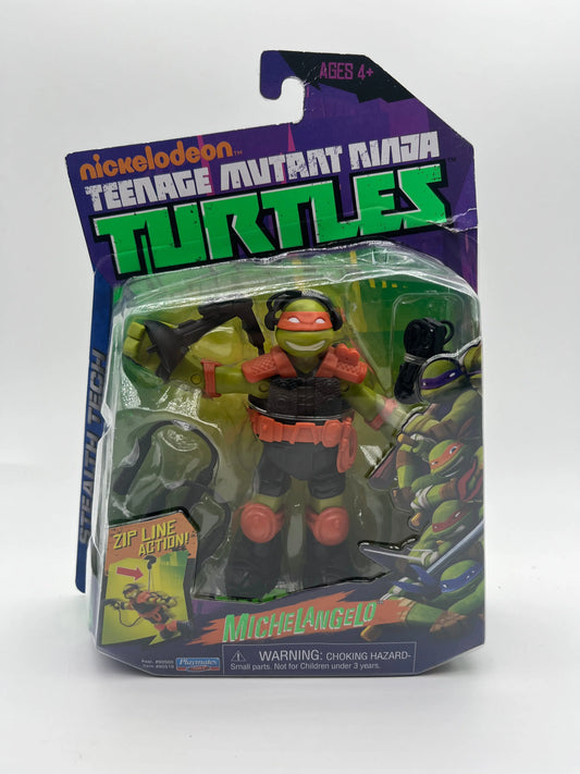 Year 2013 Teenage Mutant Ninja Turtles TMNT 5" Figure Stealth Tech MICHELANGELO FRENLY BRICKS - Open 7 Days