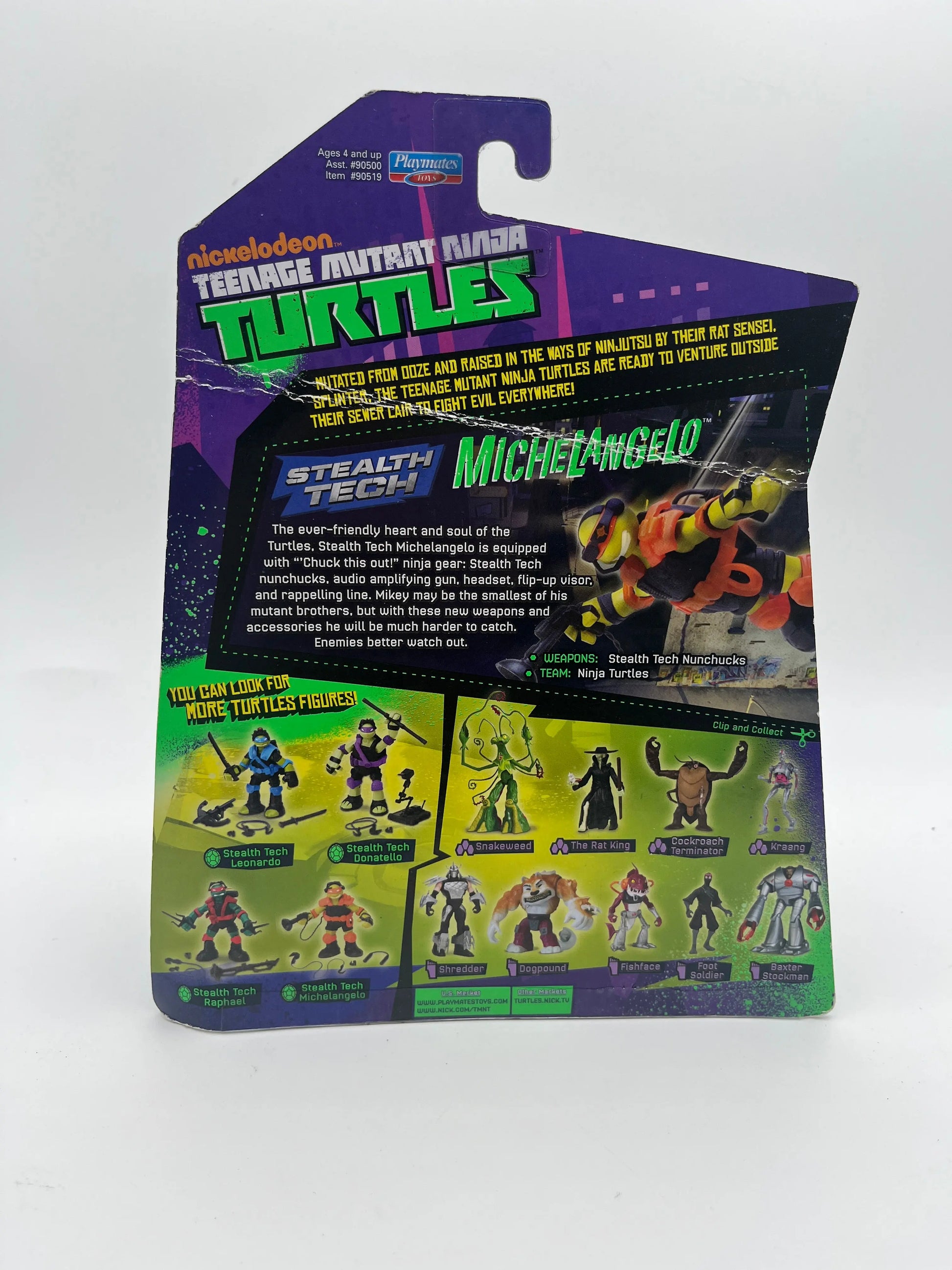 Year 2013 Teenage Mutant Ninja Turtles TMNT 5" Figure Stealth Tech MICHELANGELO FRENLY BRICKS - Open 7 Days