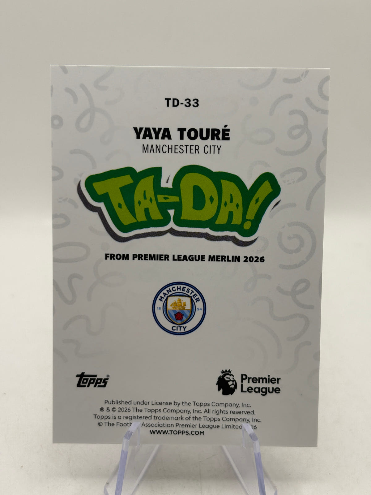 2026 Topps Merlin - Ta-Da! Yaya Toure /75 TD-33, photo 2 image 2