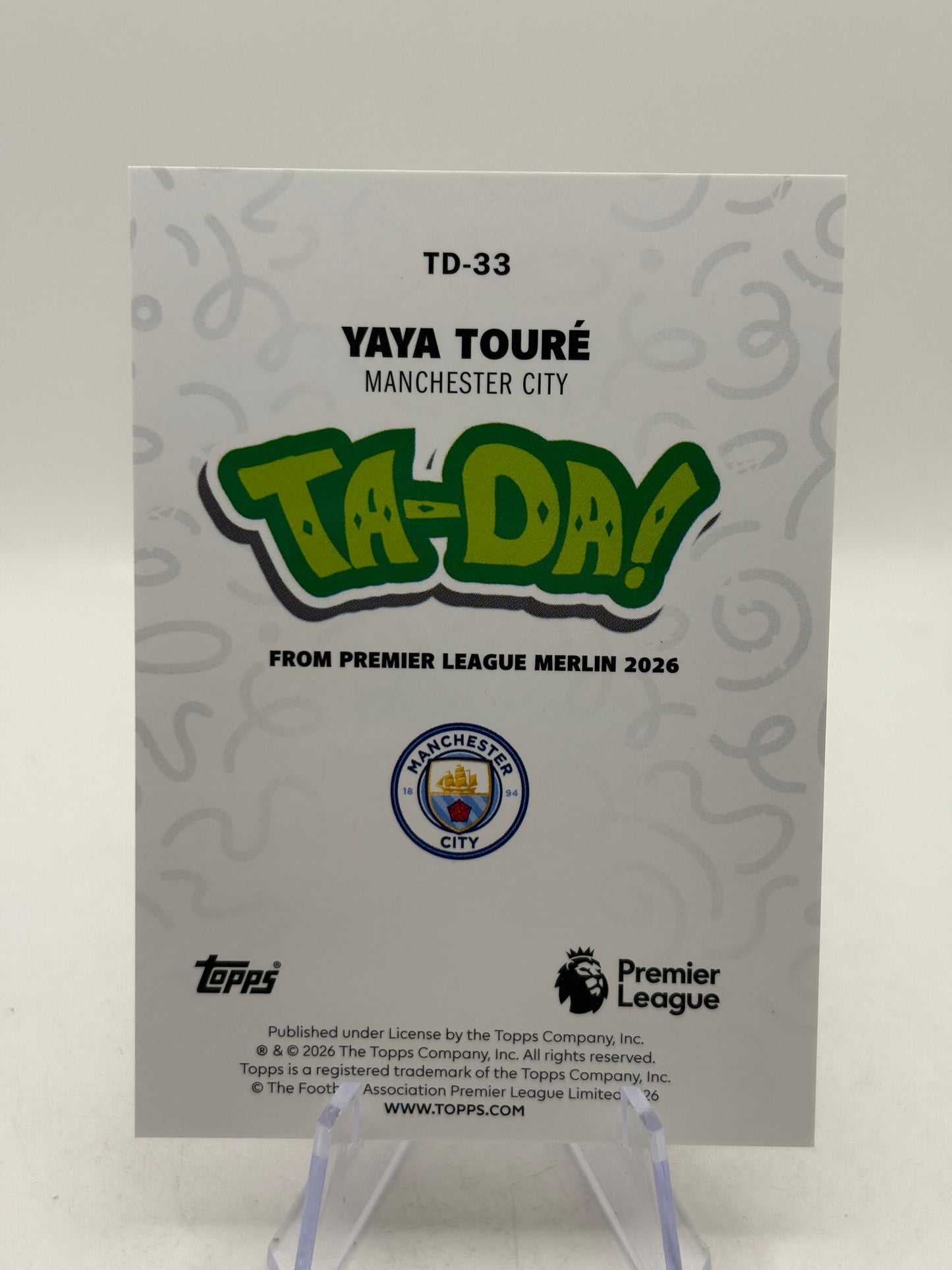 2026 Topps Merlin - Ta-Da! Yaya Toure /75 TD-33