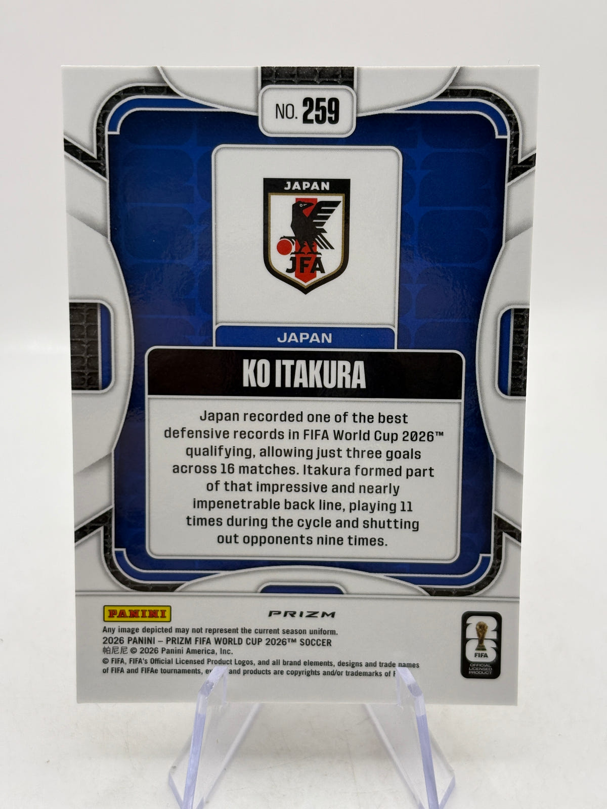 2026 Panini Fifa World Cup - #259 Ko Itakura Choice Giraffe, photo 2 image 2