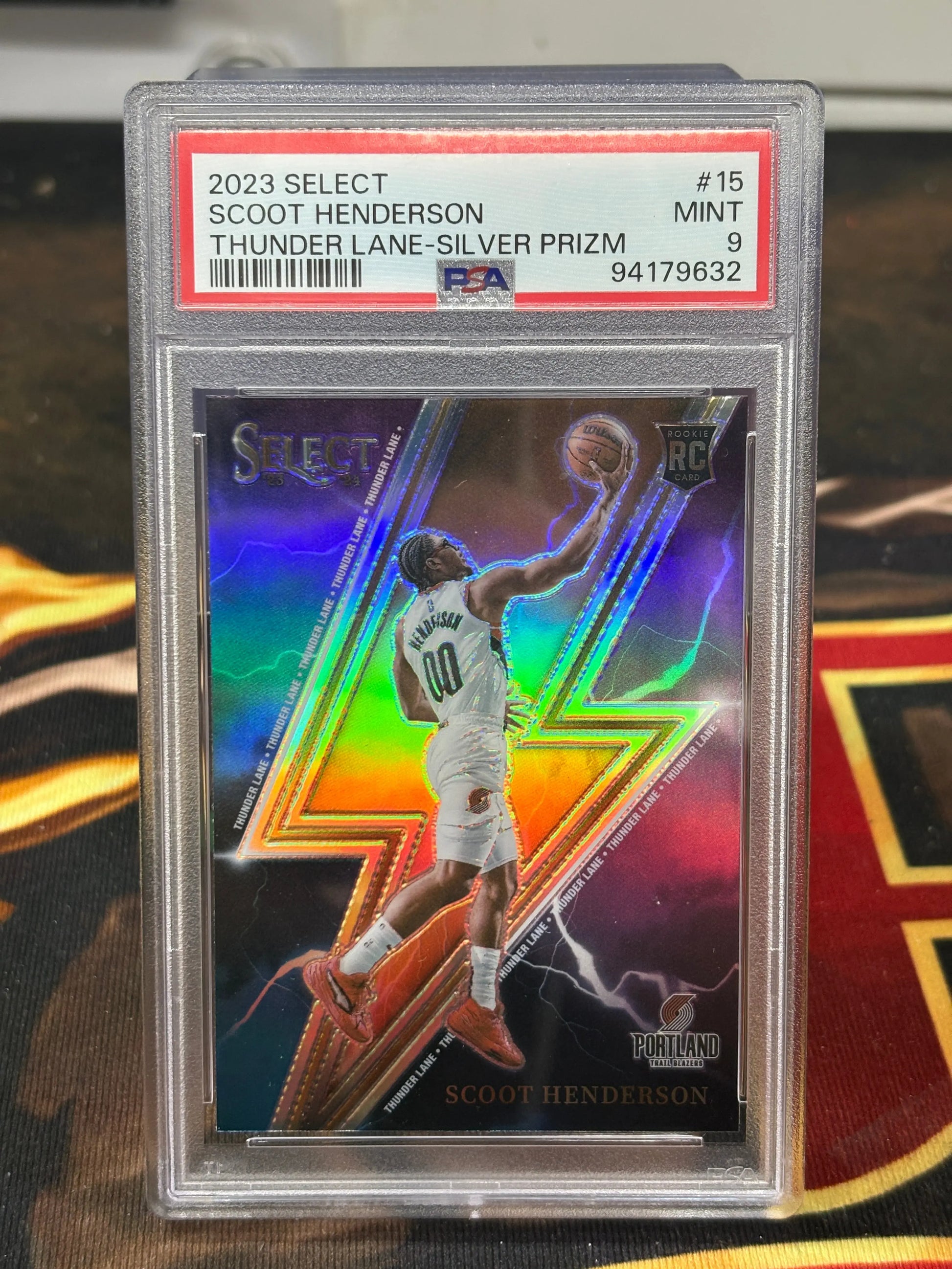 2023  Panini Select Thunder Lane Silver Prizm #15 Scoot Henderson RC PSA 10 FRENLY BRICKS - Open 7 Days