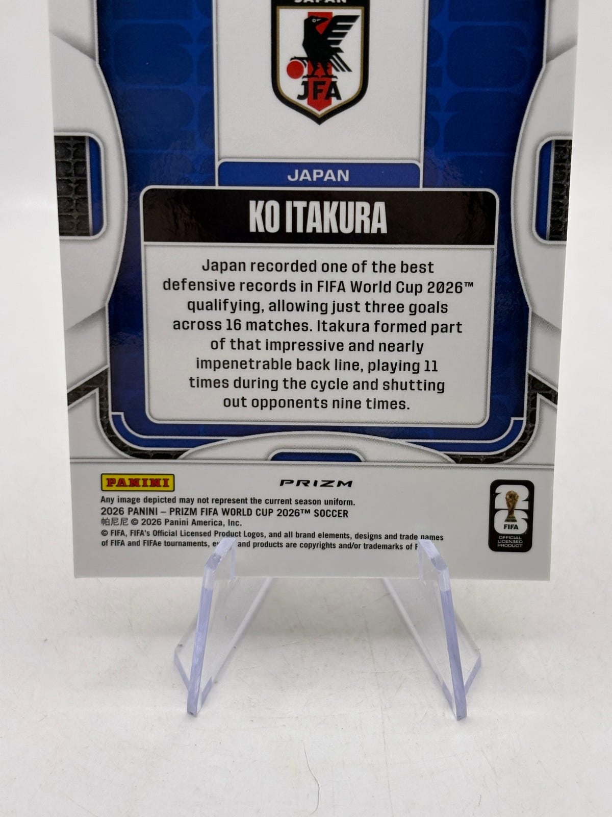 2026 Panini Fifa World Cup - #259 Ko Itakura Choice Giraffe, photo 4 image 4