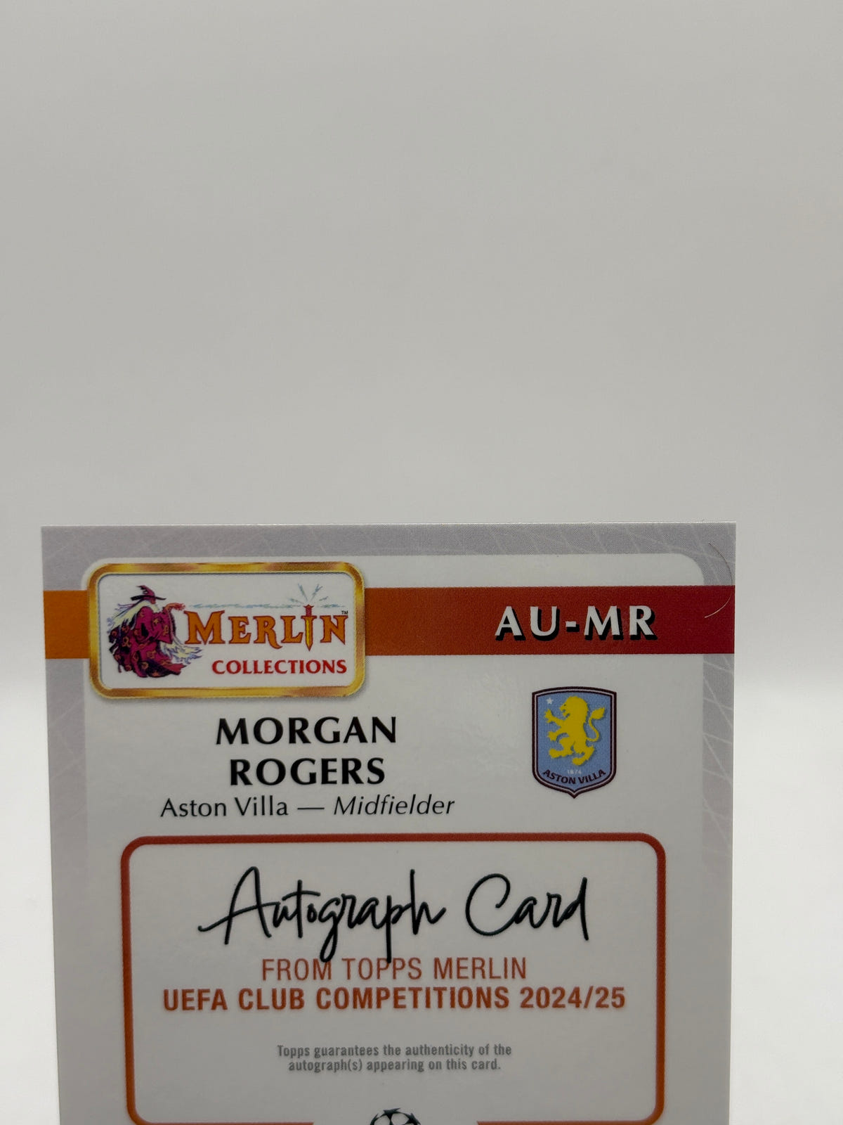 2024-25 Topps Merlin UEFA Club - AU-MR Morgan Rogers /125 Auto Pink, photo 3 image 3
