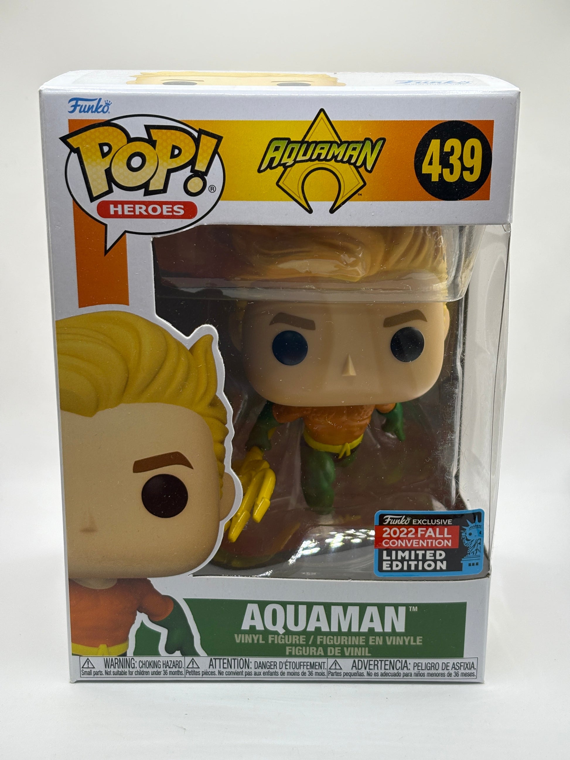 Funko POP! Heroes Aquaman #439 Aquaman 2022 Fall Con FRENLY BRICKS - Open 7 Days