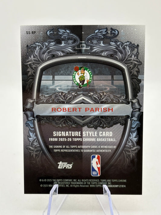 2025-26 Topps Chrome Basketball Signature - SS-RP Robert Parish 13/25 Auto