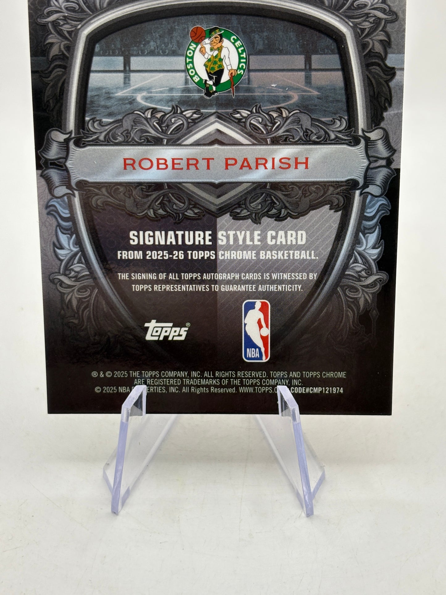 2025-26 Topps Chrome Basketball Signature - SS-RP Robert Parish 13/25 Auto