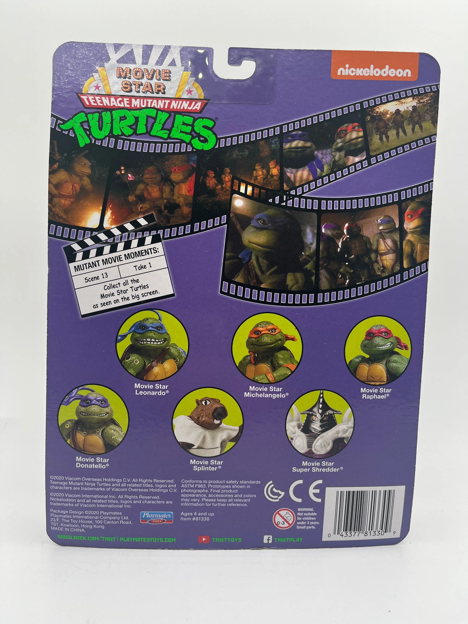 2020 Mikey Teenage Mutant Ninja Turtles Retro Movie Star Action Figure TMNT FRENLY BRICKS - Open 7 Days