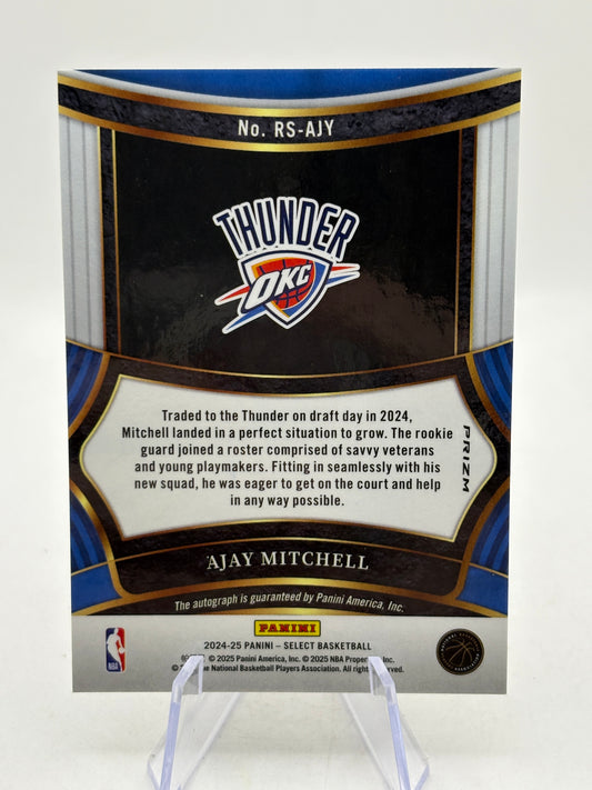 2024-25 Panini Select - RS-AJY Ajay Mitchell Fastbreak Auto Rookie
