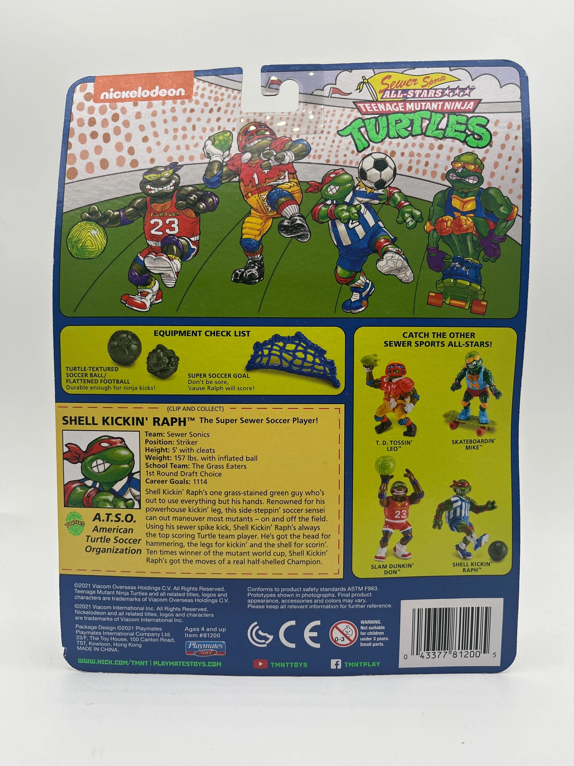 Teenage Mutant Ninja Turtles Sewer Sports All-Stars Shell Kickin Raph Figure FRENLY BRICKS - Open 7 Days