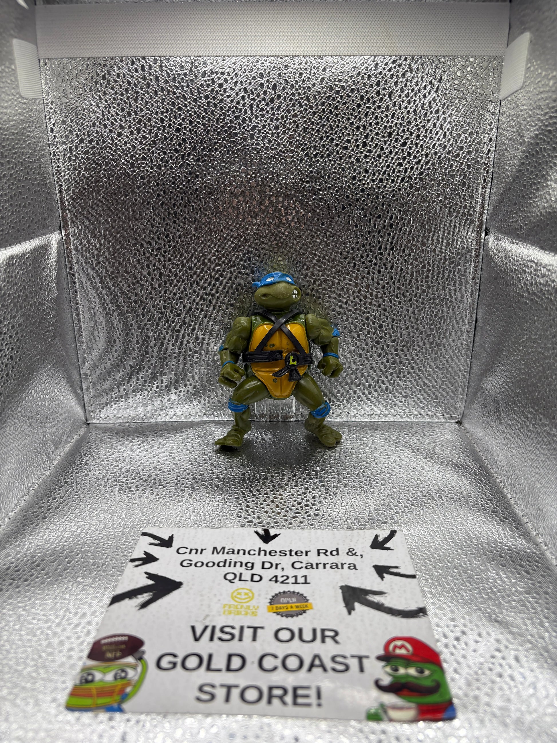 Vintage 1988 TMNT Teenage Mutant Ninja Turtles Hard Head Leonardo Action Figure FRENLY BRICKS - Open 7 Days