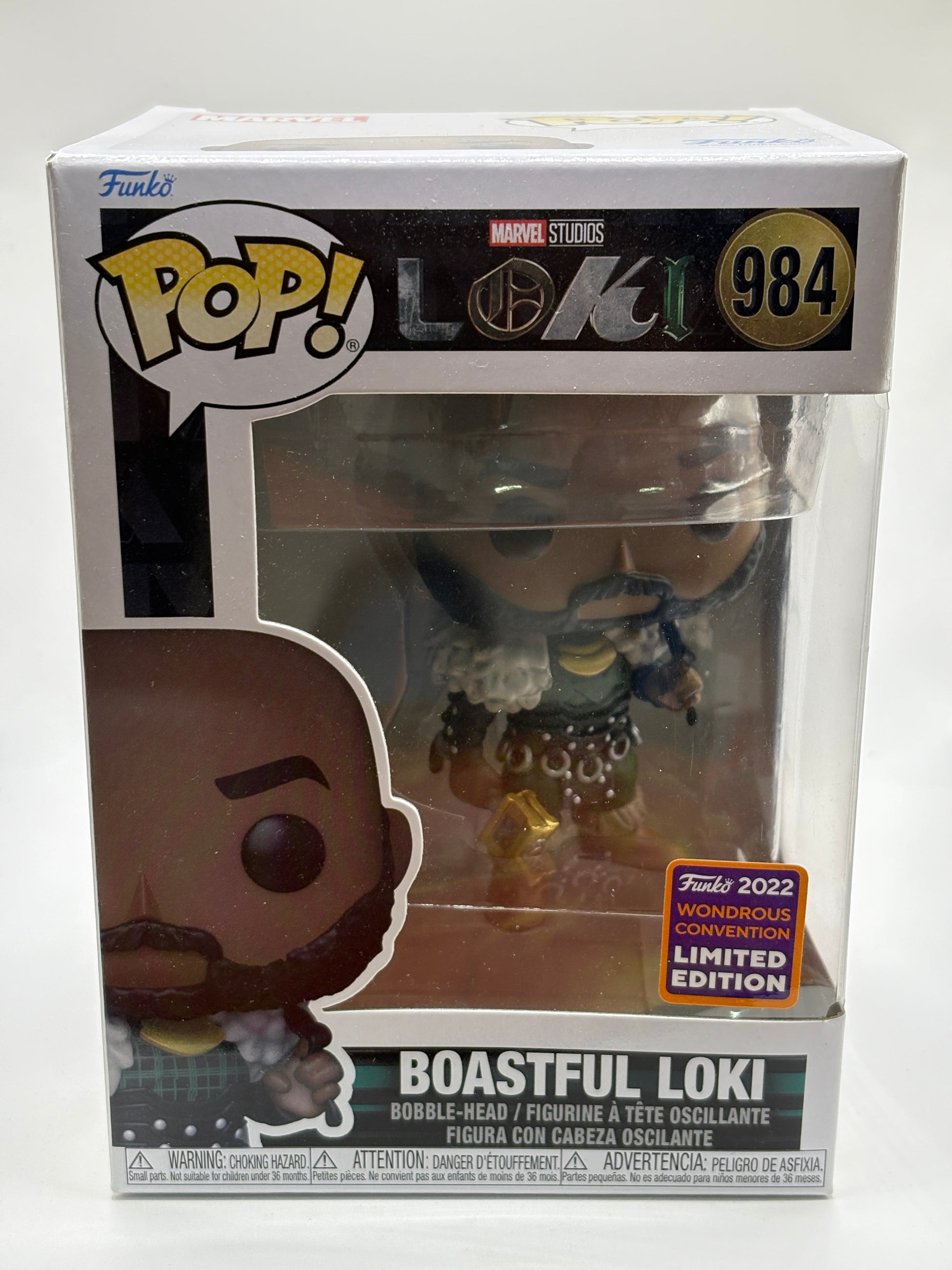 Funko POP! Marvel Loki #984 Boastful Loki 2022 Wondrous Convention FRENLY BRICKS - Open 7 Days